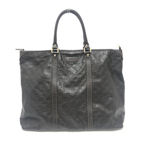 Gucci Handbags - GUCCI 201482 Guccissima Bag Hand Bag Travel Bag Tote Bag Leather Brown